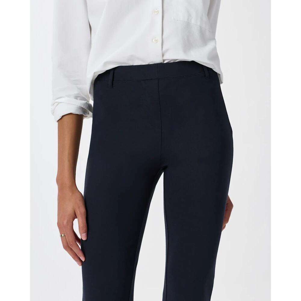 Quince Women’s Large Pants Ponte Straight Leg Ultra Stretch Pull On Navy Blue - Picture 14 of 15